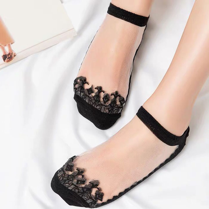 Combo 3 đôi vớ nữ tất ren công chúa cổ ngắn phong cách hàn quốc