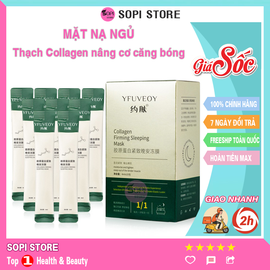 Mặt nạ ngủ thạch collagen nâng cơ căng bóng Yfuveoy Yanjiayi Nifuhsa Your Skin