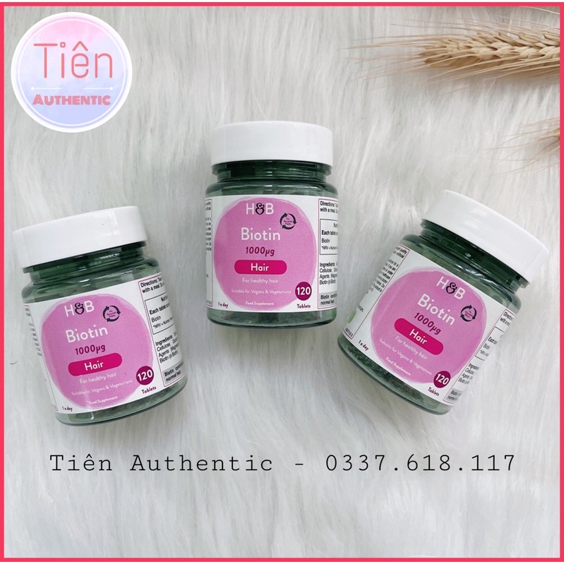 Viên uống Biotin H&B hỗ trợ mọc tóc- Dưỡng tóc dày và dài