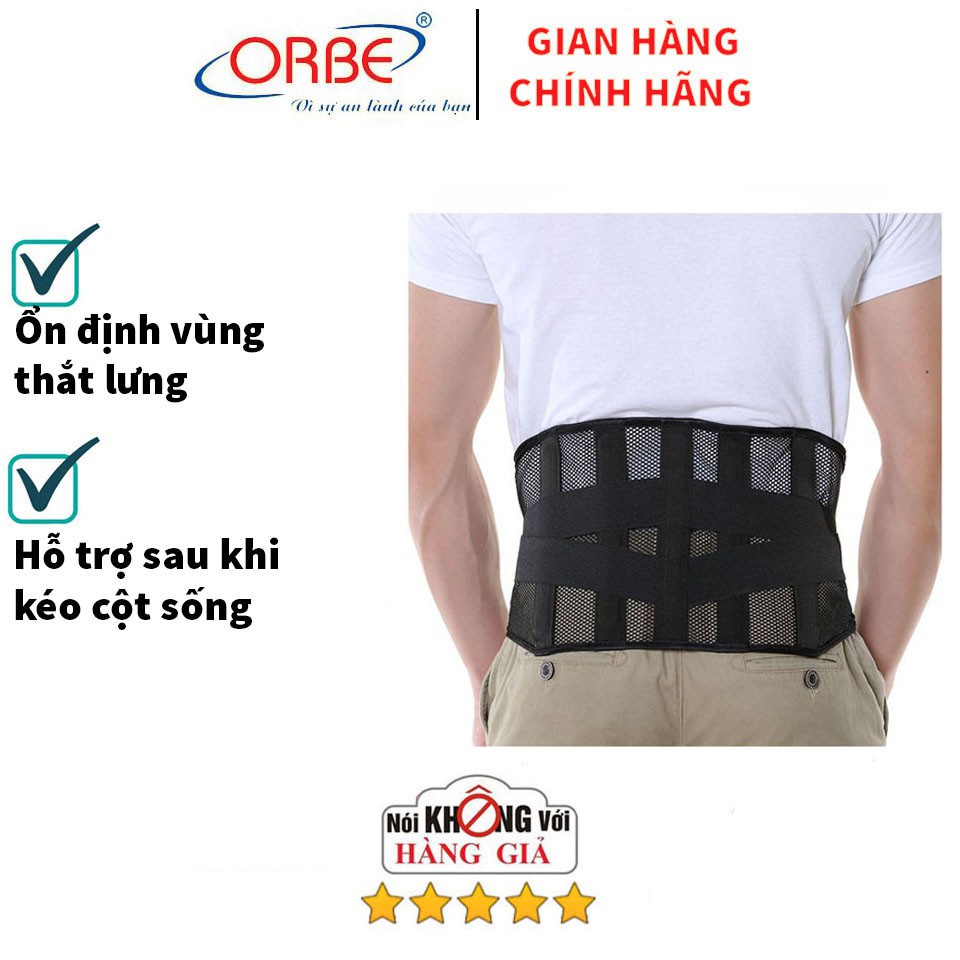 Đai thắt lưng cao cấp orbe h3 - dự phòng tổn thương cột sống - thắt lưng