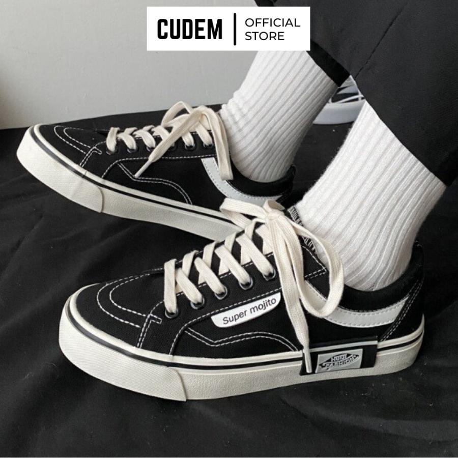Giày van đen trắng nam nữ old skool phiên bản đặc biệt Street Style S53