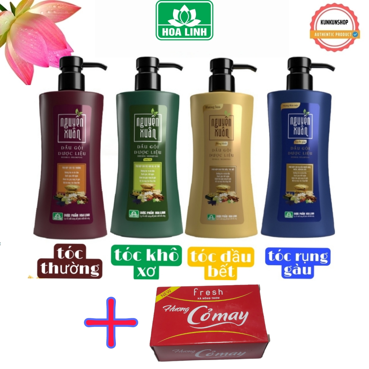 Cho 1 chai dầu gội nguyên xuân 350ml, 450ml bất kỳ