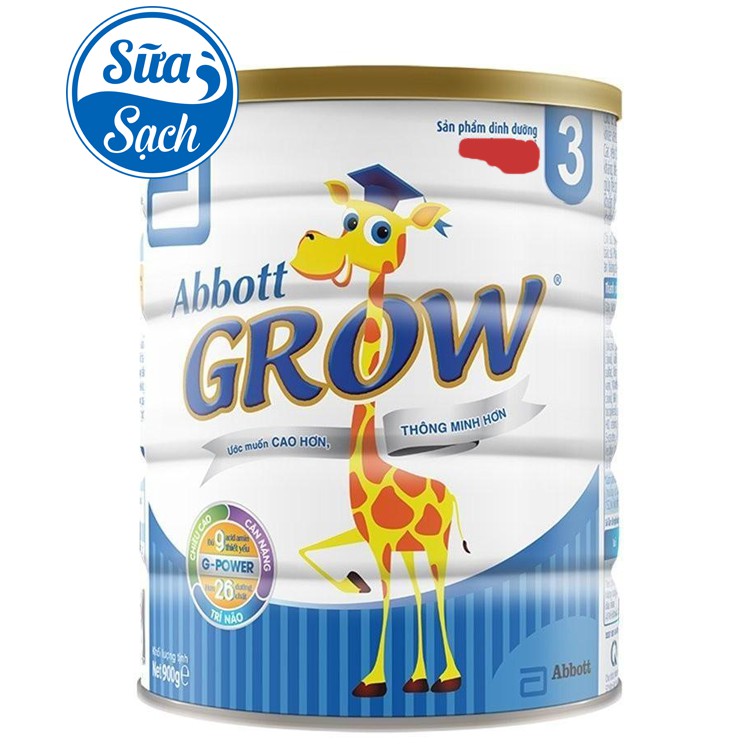 Sữa bột abbott grow 3 g-power hương vani 900g date mới