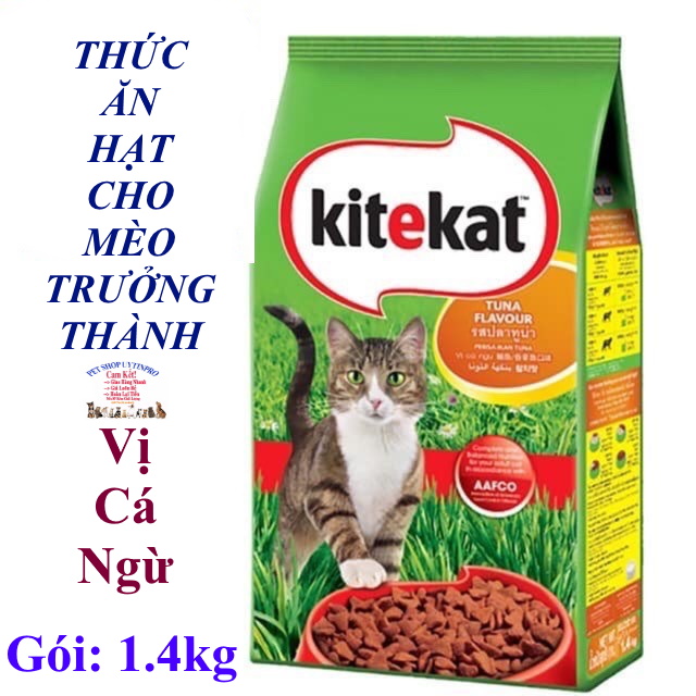 Thức ăn cho mèo dạng hạt kitekat vị cá ngừ túi 1.4kg xuất xứ thái lan bổ sung dinh dưỡng hoàn chỉnh - pet shop uytinpro