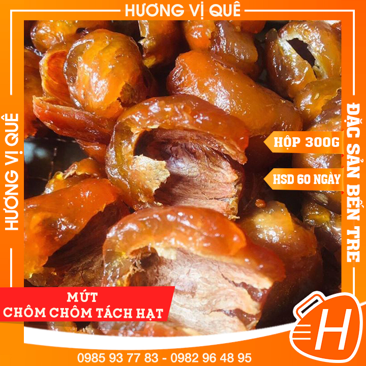 Mứt chôm chôm tách hạt - hộp 300g - đặc sản bến tre