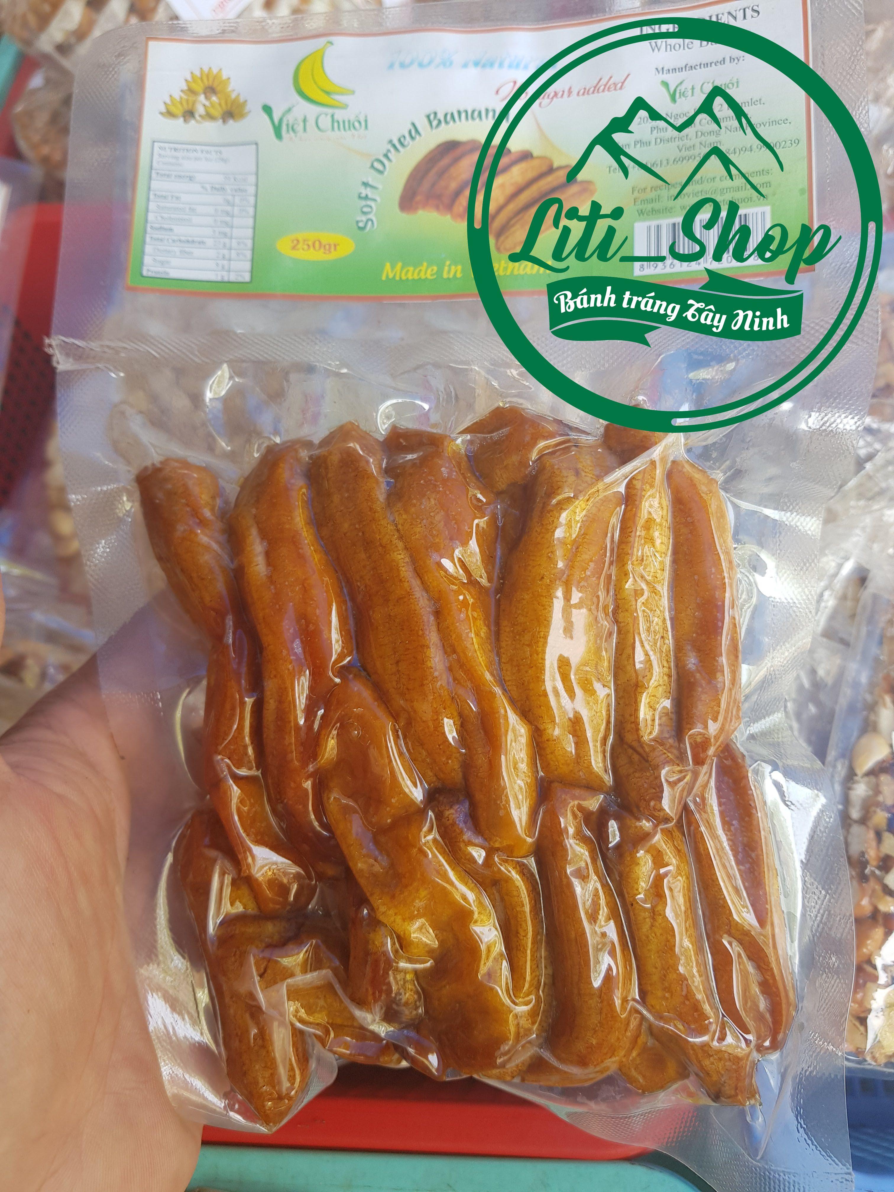 Chuối ép sấy dẻo 250Gr (Loại trái)