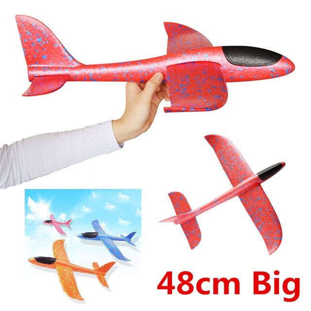 Máy bay tàu lượn phóng tay (phi tay) xốp dẻo siêu bền size lớn 48cm (KN207) – Luân Air Models
