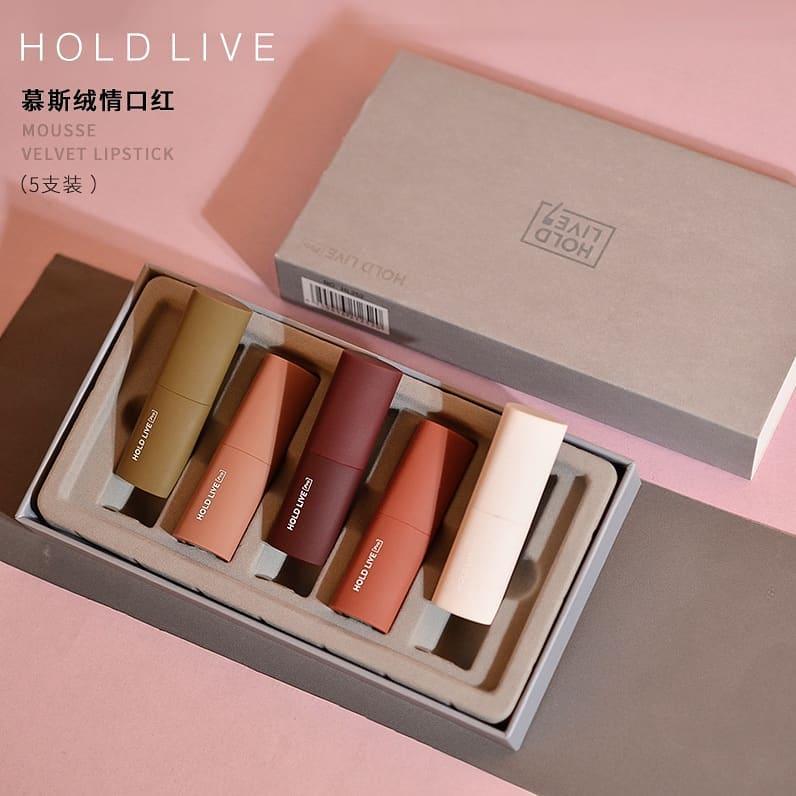 Set 5 Cây Son Sáp Lì Hold Live Mousse Lipstick siêu đẹp