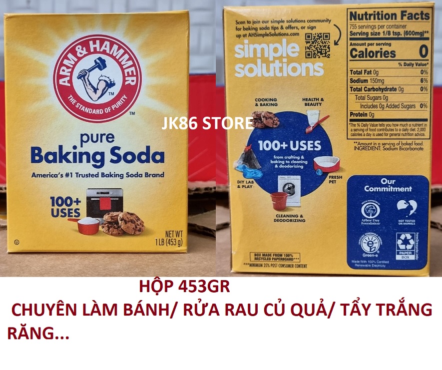 Bột baking soda rửa rau củ quả