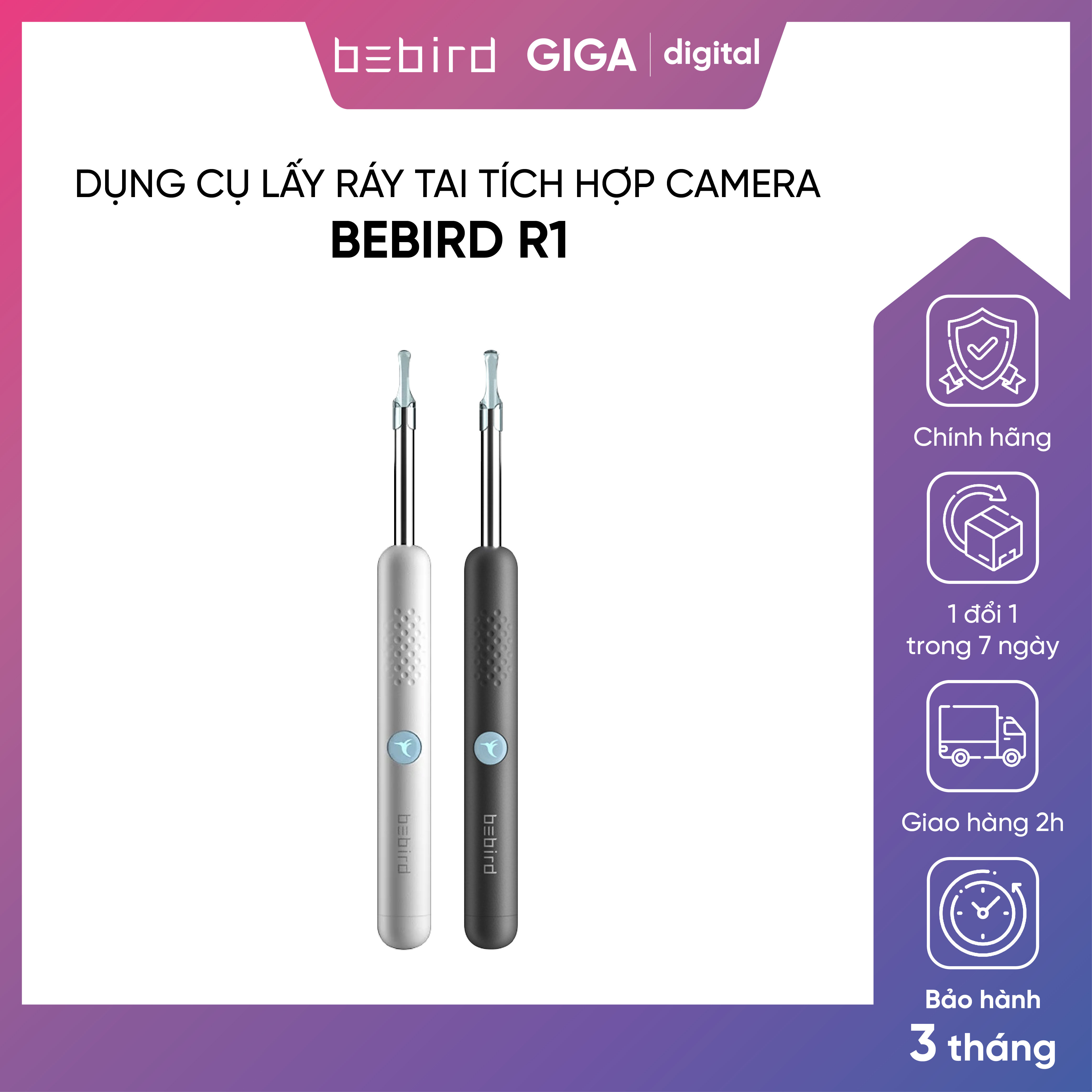 Dụng cụ lấy ráy tai Xiaomi Bebird R1 có camera / Dụng cụ lấy ráy tai tích hợp camera Bebird M9 Pro / Máy cắt lông mũi Xiaomi ShowSee C1 BICK