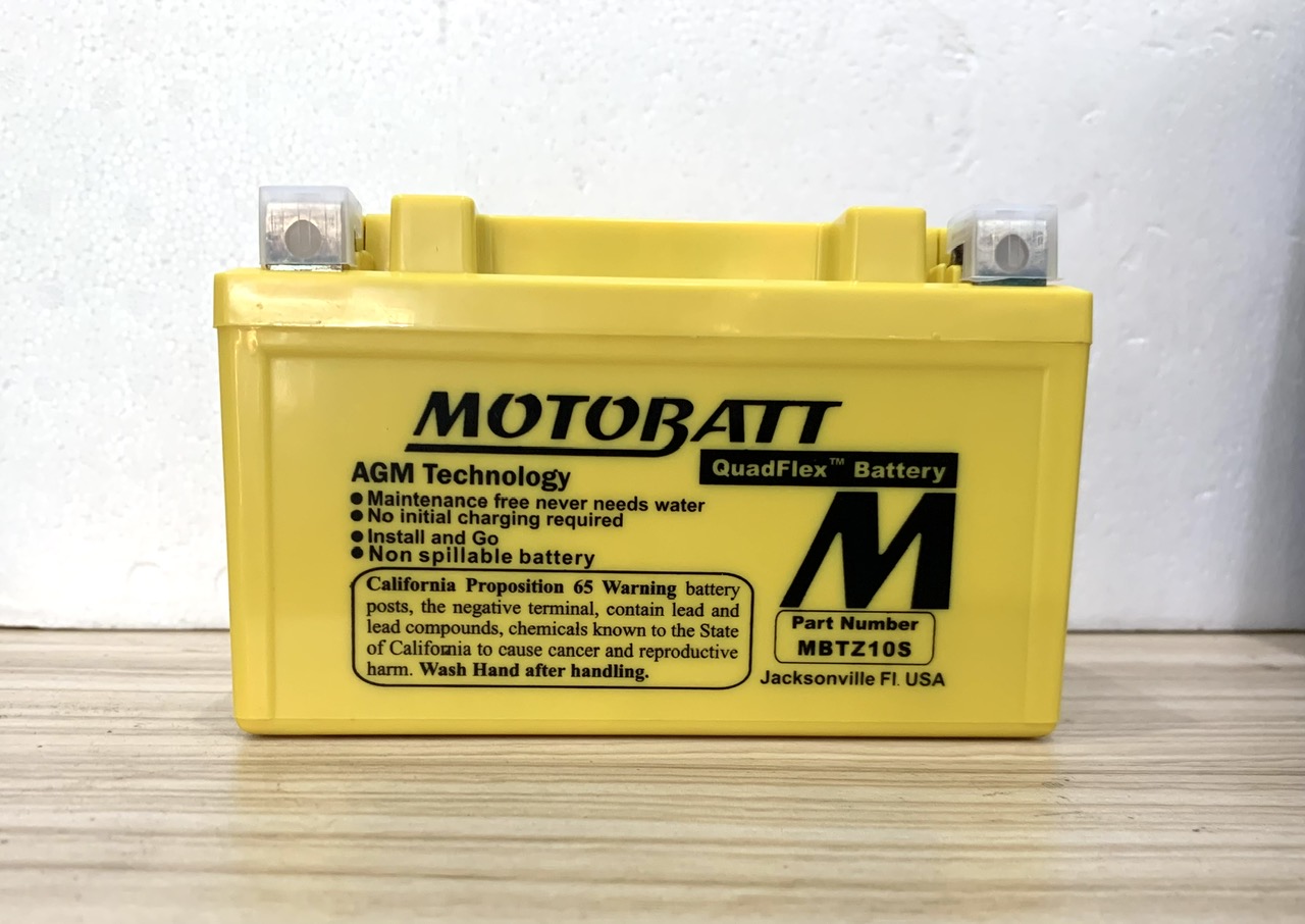 Bình ắc quy 12V Quadflex Motobatt MBTZ10S dùng cho xe phân khối lớn