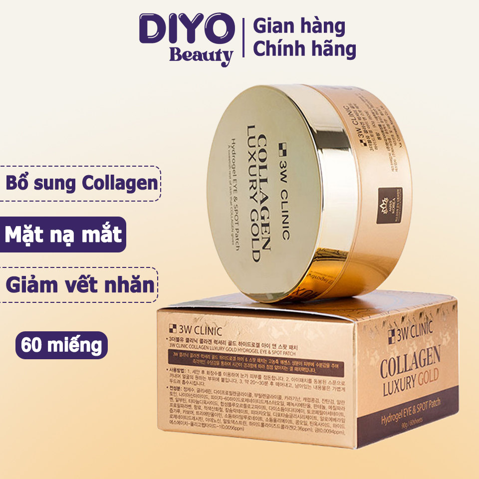 Mặt nạ mắt 3W Clinic Collagen Luxury Gold dưỡng da Hàn Quốc