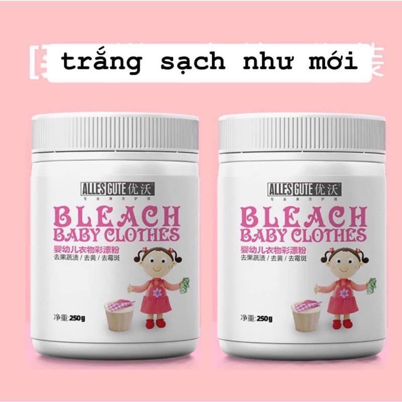 BỘT TẨY MỐC QUẦN ÁO CHUYÊN DÀNH CHO EM BÉ, KHÔNG MÙI, KHÔNG GÂY KÍCH ỨNG DA