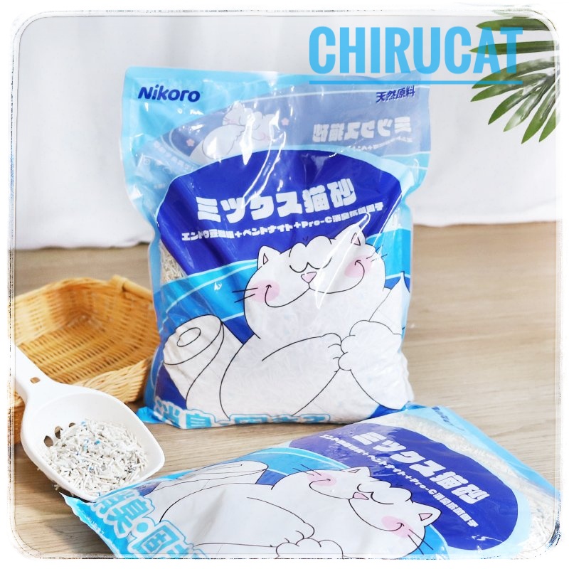 Cát đậu nành nhật nikoro hỗn hợp đất sét đậu nành hạt khử mùi cho mèo