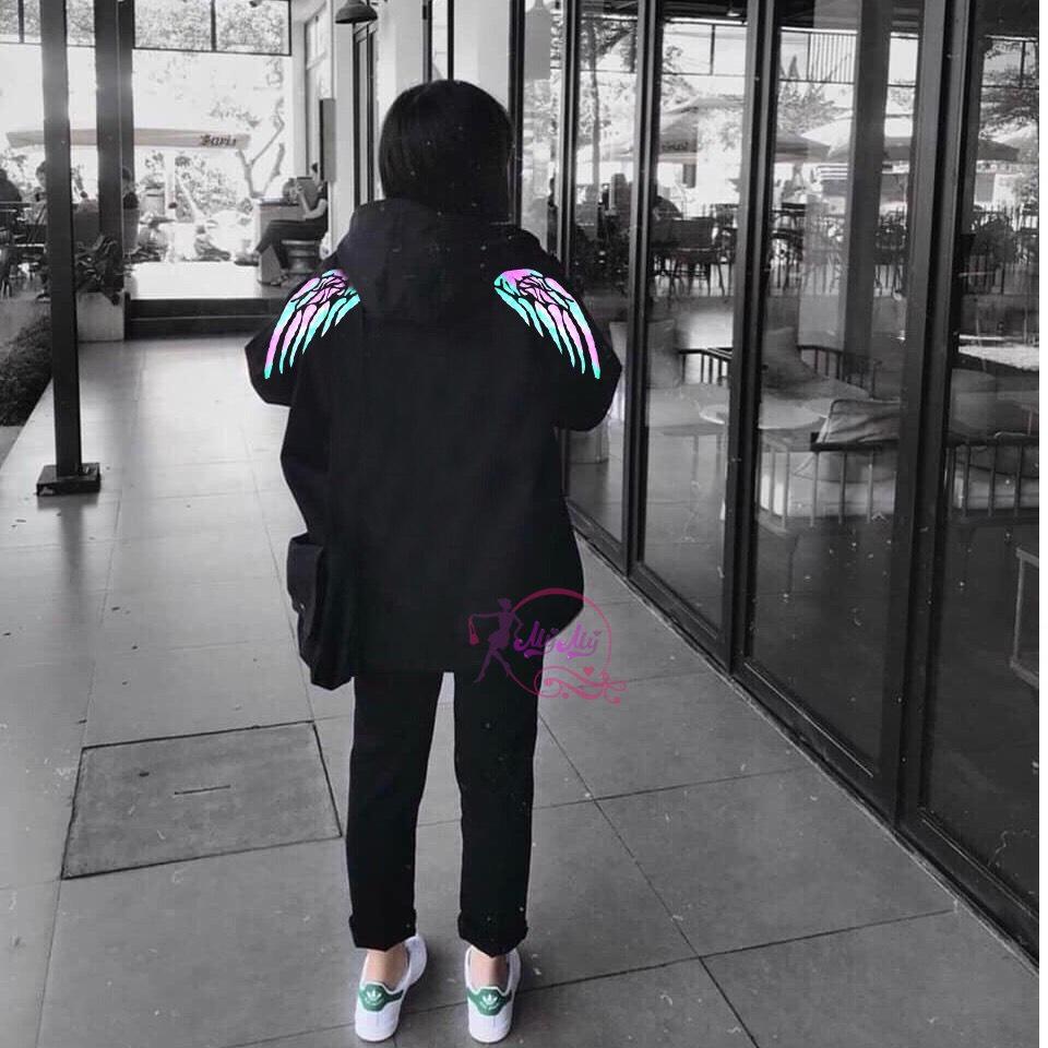 ÁO KHOÁC DÙ NAM NỮ IN HÌNH CÁNH ĐẠI BÀNG BAO ĐẸP