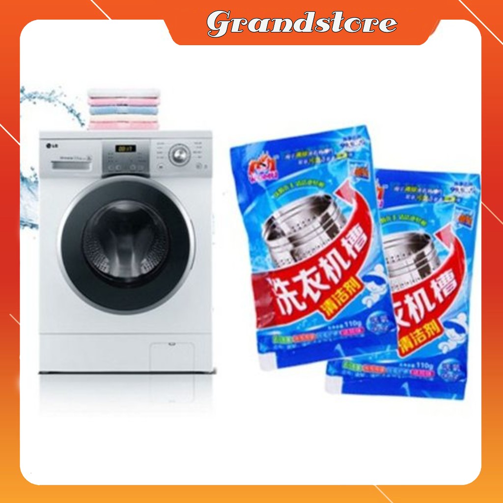 Gói 110g bột tẩy lồng máy giặt Womu lồng đứng và ngang bột tẩy rửa vệ sinh lòng máy giặc hàn quốc đa năng cửa trước trên