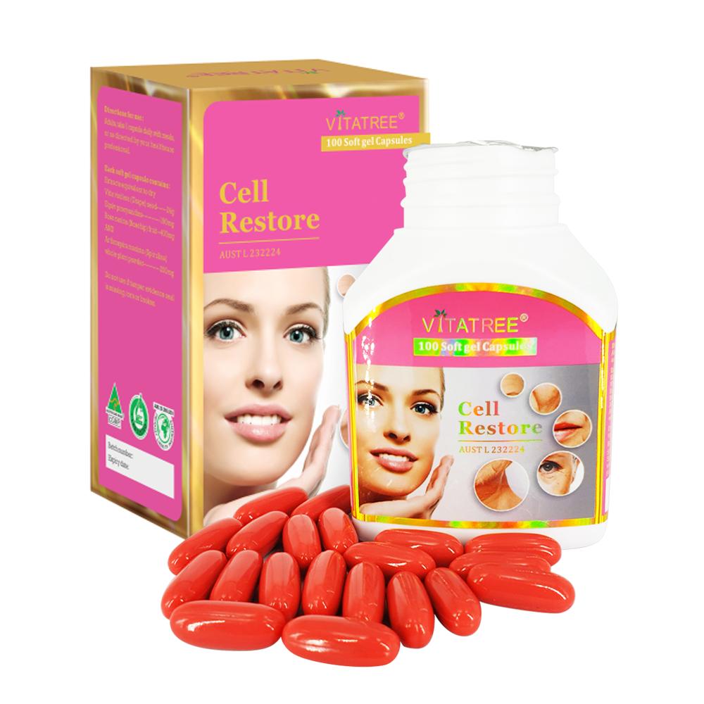 Viên uống tế bào gốc vitatree cell restore 100 soft gel capsules - hàng úc chính hãng