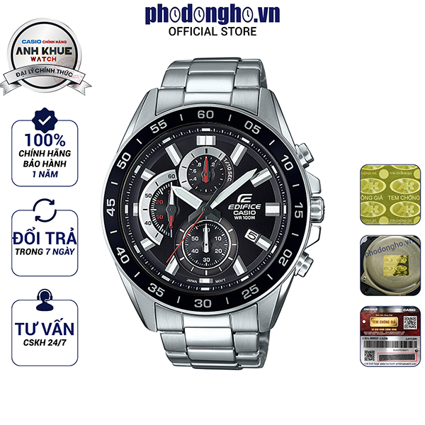 Đồng hồ EDIFICE chính hãng Casio Anh Khuê EFV-550D-1AVUDF