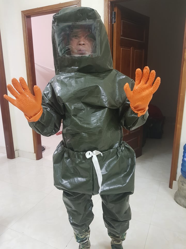 Quần áo bắt ong bạt ô tô bộ rời
