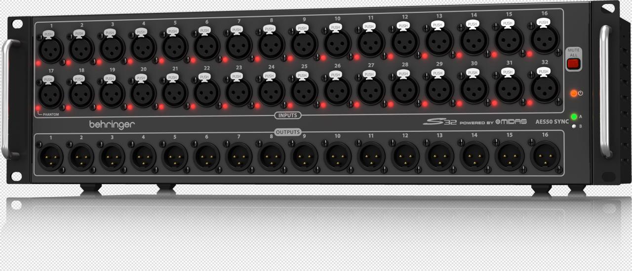 Behringer S32 EU Stage Box mở rộng 32 kênh cho mixer digital