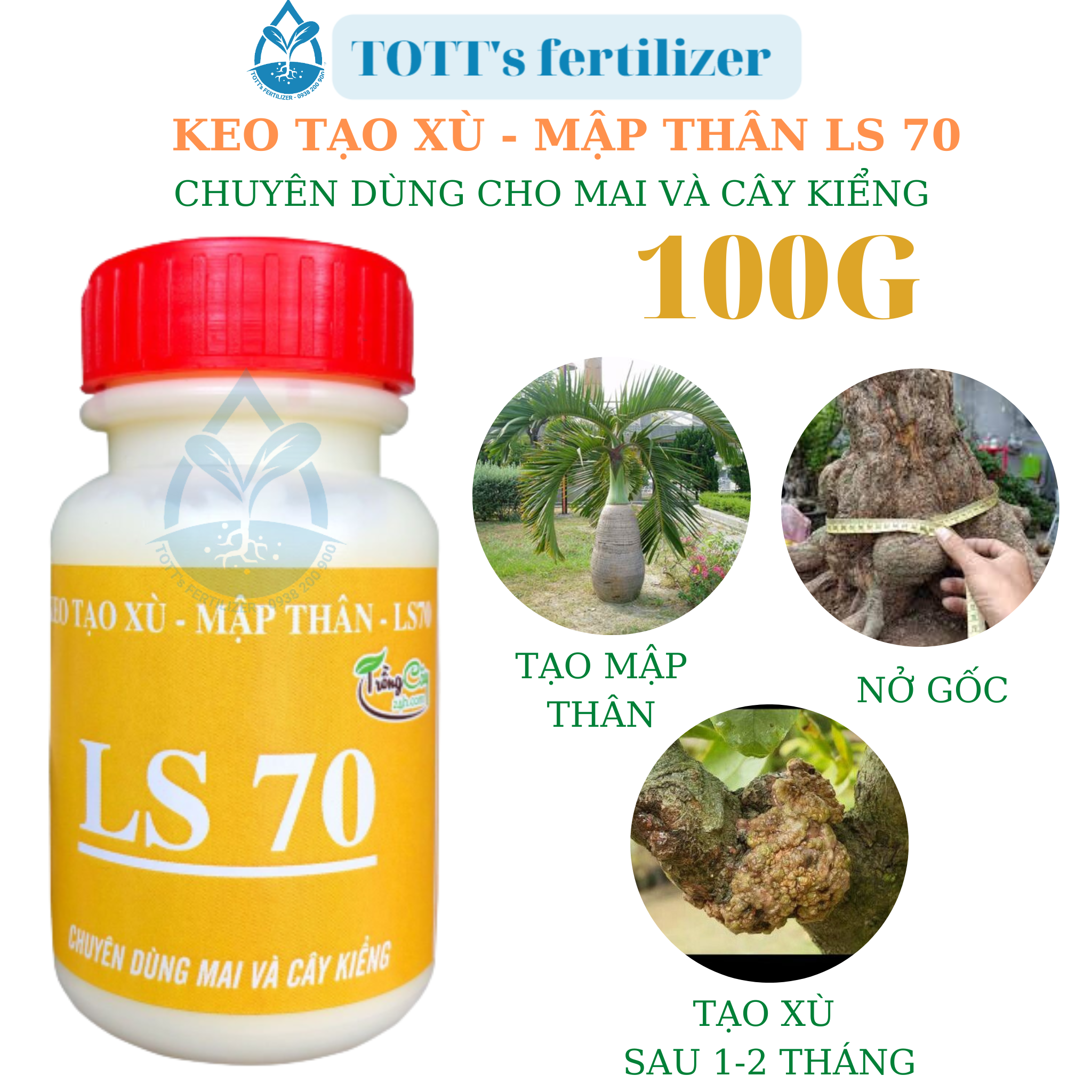 Keo tạo xù cây mập thân LS 70 dùng cho mai, bonsai và cây kiểng