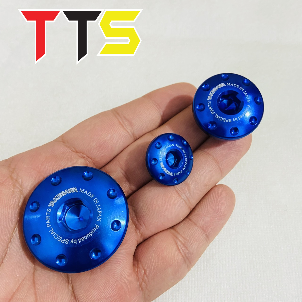 Ốc mâm lửa, ốc nắp nhớt TAKAGEWA sử dụng cho xe HONDA WAVE, DREAM, FUTURE ( MÀU XANH )