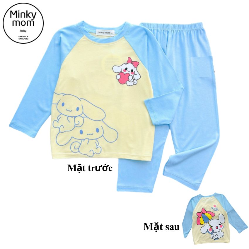 Bộ đồ ngủ, bộ dài tay thun lạnh Minky Mom in hình kuromi cho bé gái 7- 28 kg TD-002 - 5