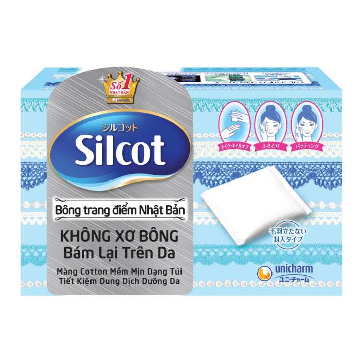[HCM]Bông tẩy trang Silcot hộp 82 miếng