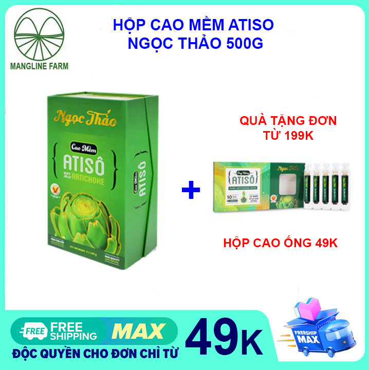 [FREESHIP 15K CHO ĐƠN 29K] Hộp Cao mềm Atiso Ngọc Thảo Đà Lạt 500 Gram, đặc sản Đà Lạt, thanh nhiệt mát gan, dễ ngủ, đẹp da mặt