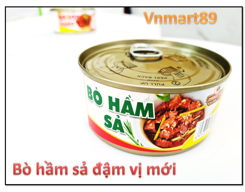 [Thịt hộp] Bò hầm sả mẫu mới đậm vị, ngon tiện dụng có thể ăn liền hoặc chế biến tùy thích - công ty Dabaco Food - hộp 170gr