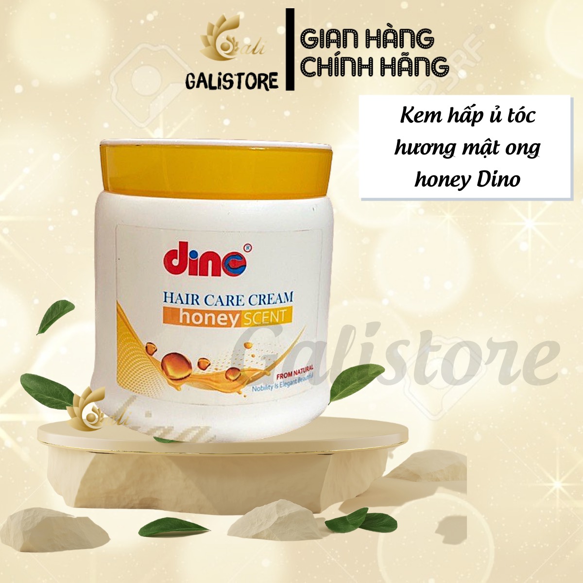 Dầu xả dưỡng tóc hấp ủ tóc phục hồi hư tổn, ủ dưỡng tóc khô xơ, kem xả dưỡng tóc mềm mượt Mật ong Honey Dino/ Galistore