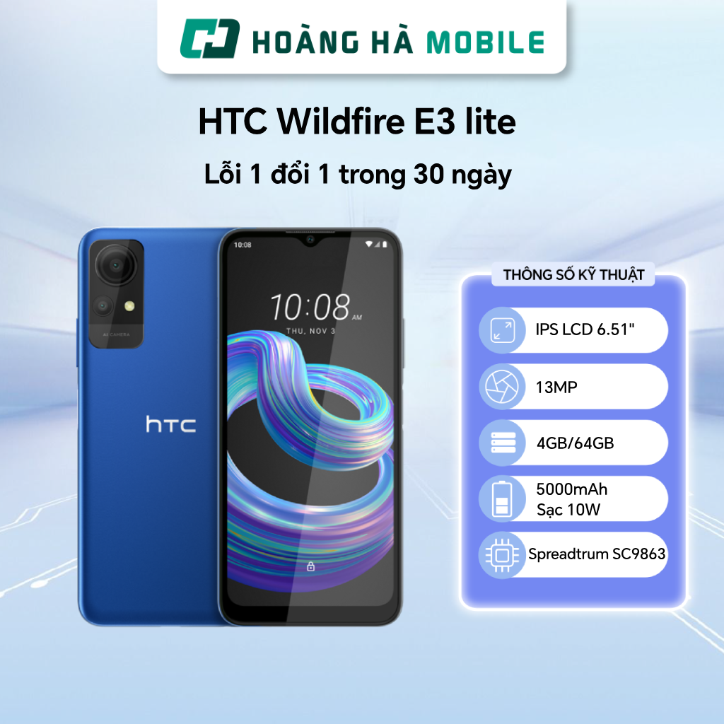 Điện thoại di động HTC Wildfire E3 lite (4GB/64GB) - Chính hãng