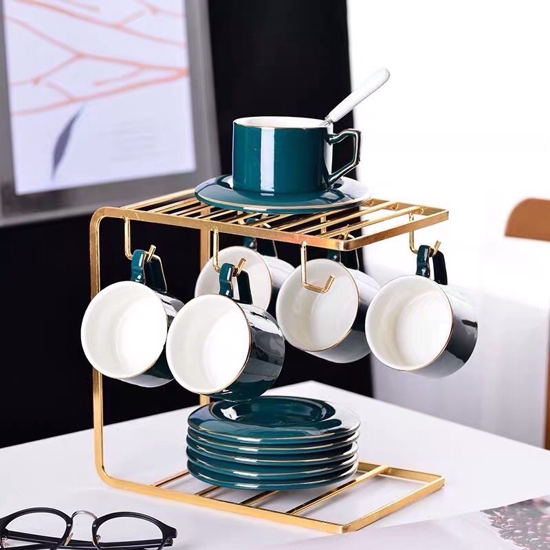 [HCM][CHẮC CHẮN KHÔNG GỈ SÉT] KHAY TREO LY TÁCH CAO CẤP - GIÁ TREO CỐC LY ZAKKA SƠN TĨNH ĐIỆN RẤT TIỆN DỤNG - KHÔNG GỈ SÉT