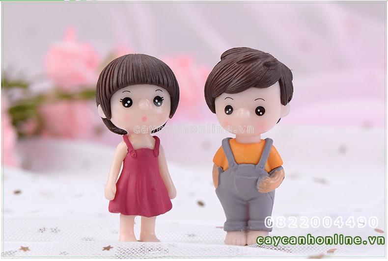 Tượng cặp đôi vợ chồng đồ chơi trang trí để bàn tiểu cảnh đồ lưu niệm quà tặng