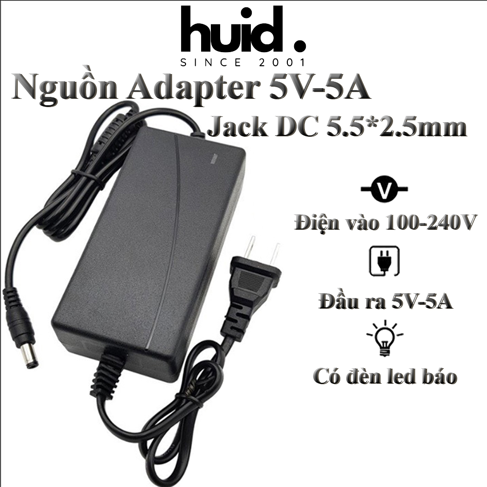 Nguồn adapter 2 đầu dây 5v-5a