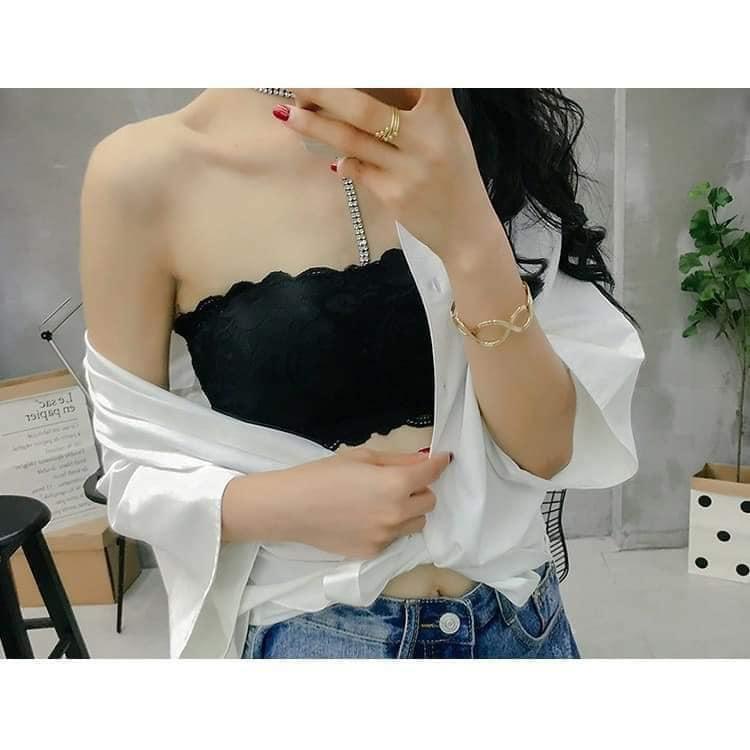 Áo ngực không dây áo lót ren 3