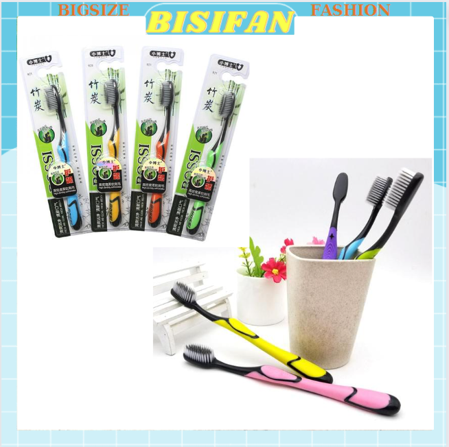 Bàn chải đánh răng bossi Hàn Quốc than hoạt tính mềm mại không chảy máu chân răng; bisifan