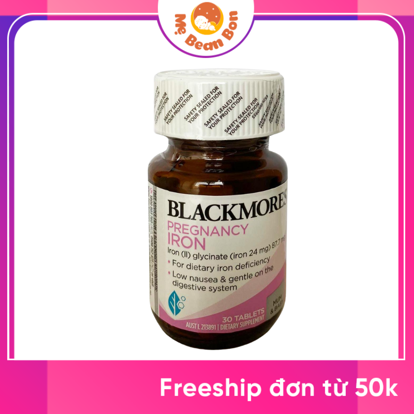 Viên Sắt Cho Bà Bầu Blackmores Pregnancy Iron của Úc Ngừa Thiếu Máu Không Gây Táo Bón Cho Bà Bầu bổ sung dưỡng chất thiết yếu tốt cho mẹ và bé