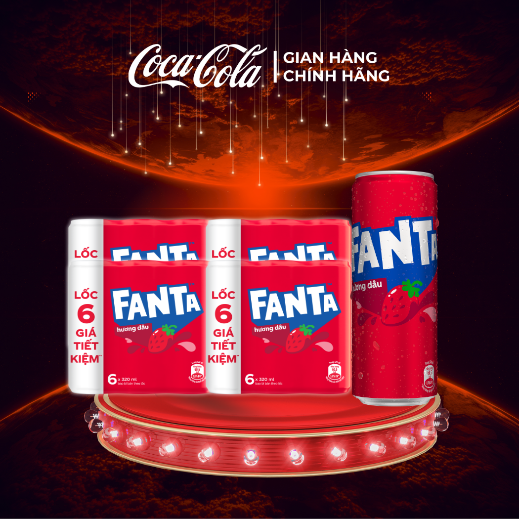 [SIÊU SALE ] Lốc 24 Lon Nước Giải Khát Có Gas Fanta Hương Dâu 320ml/Lon Sale 8.8 Coca-Cola Chính Hãng_LD Sale 8.8 Coca-Cola Chính Hãng_LD