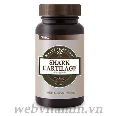 Sụn cá mập GNC Shark Cartilage 750mg giúp tái tạo sụn khớp, 180 viên