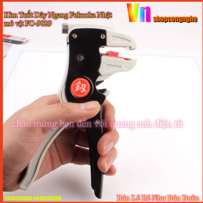 Kìm tuốt dây ngang fukuoka nhật mỏ vịt fo-9029