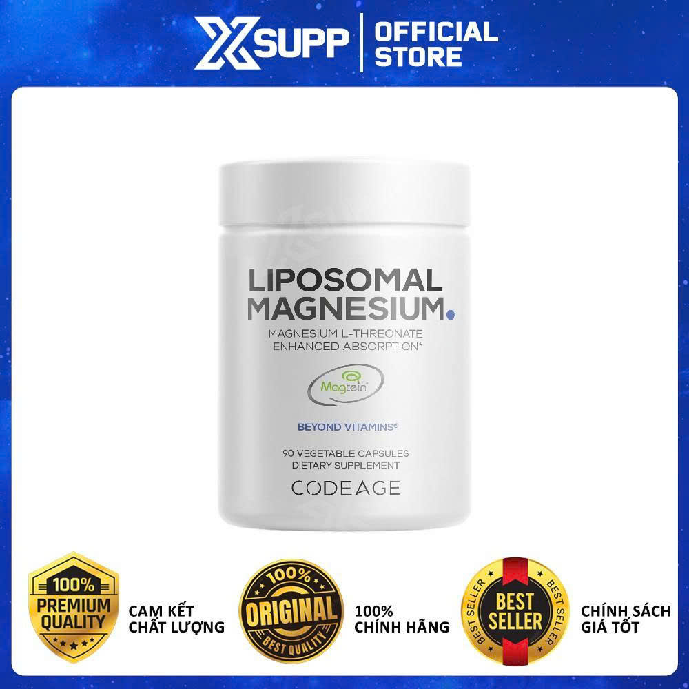Codeage Liposomal Magnesium 90 Capsules – Giúp Tâm Trạng Thư Giãn