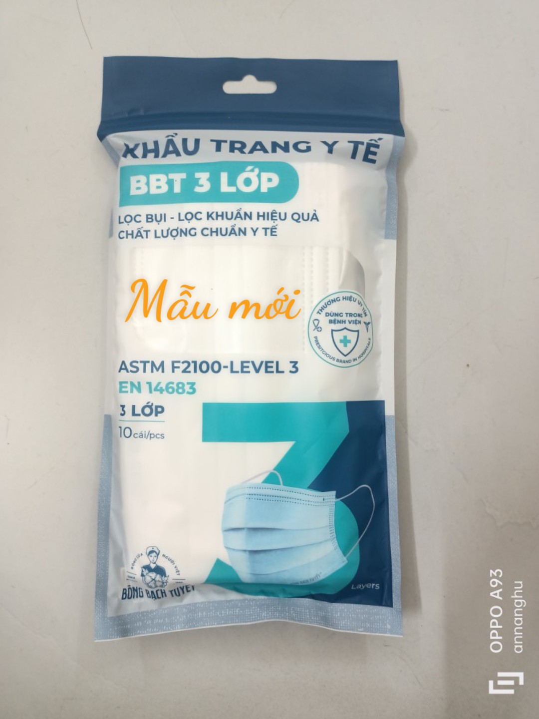 [HCM]COMBO 3 GÓI KHẨU TRANG MERIDAY BẠCH TUYẾT 3 LỚP (GÓI 10 CÁI)