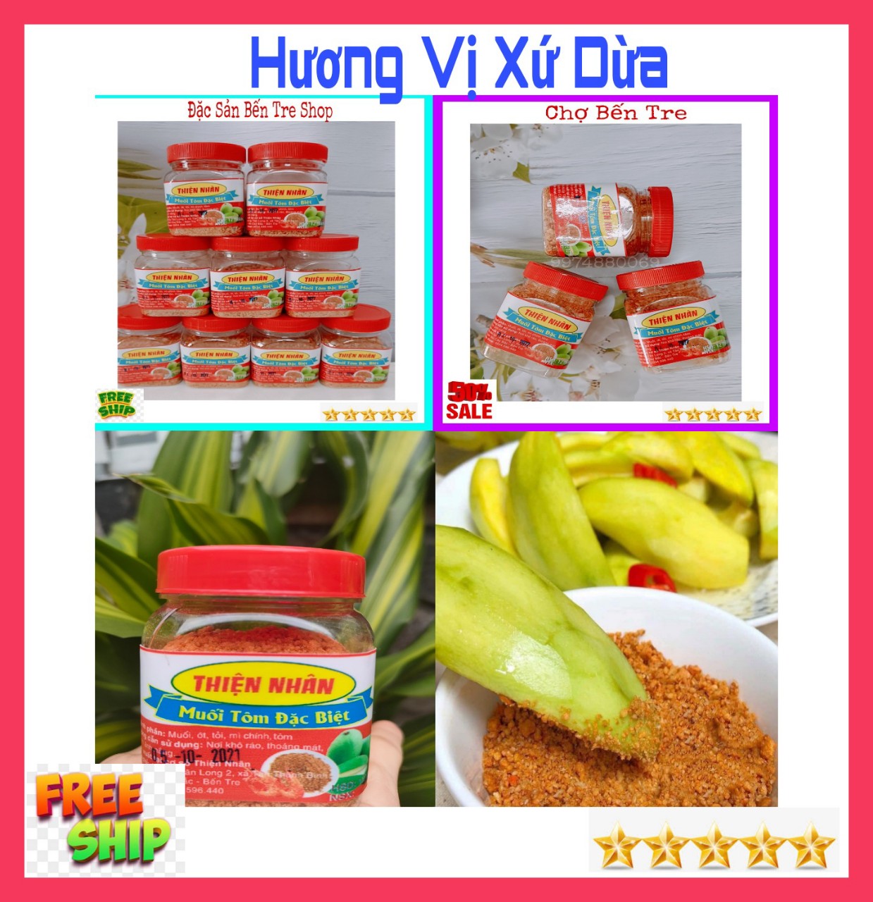 Hủ 200gr muối tôm đặc biệt thiện nhân