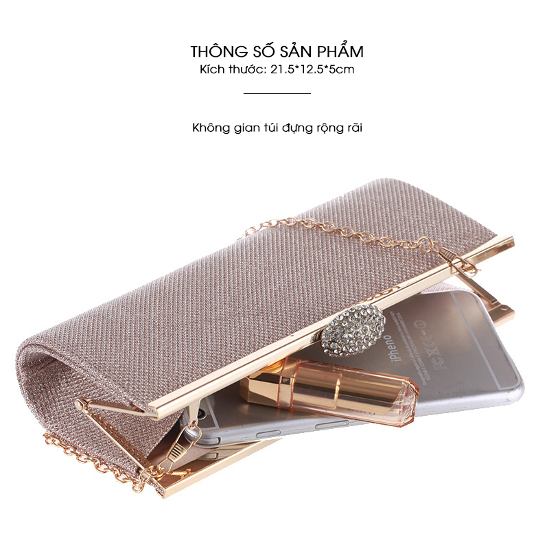 Clutch Nữ/ Bóp cầm tay dự tiệc sang trọng D8441