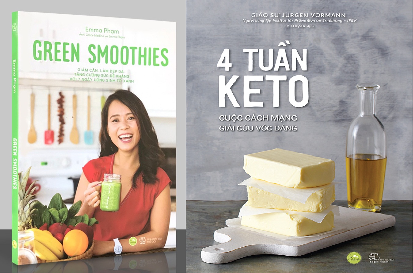 Nguyetlinhbook - combo sách: 4 tuần keto + green smoothies - nxb thế giới.