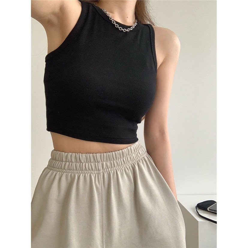 Áo croptop nữ ZenOne sát nách ba lỗ thun không tay kiểu ôm body tank top vải cotton co giãn tốt