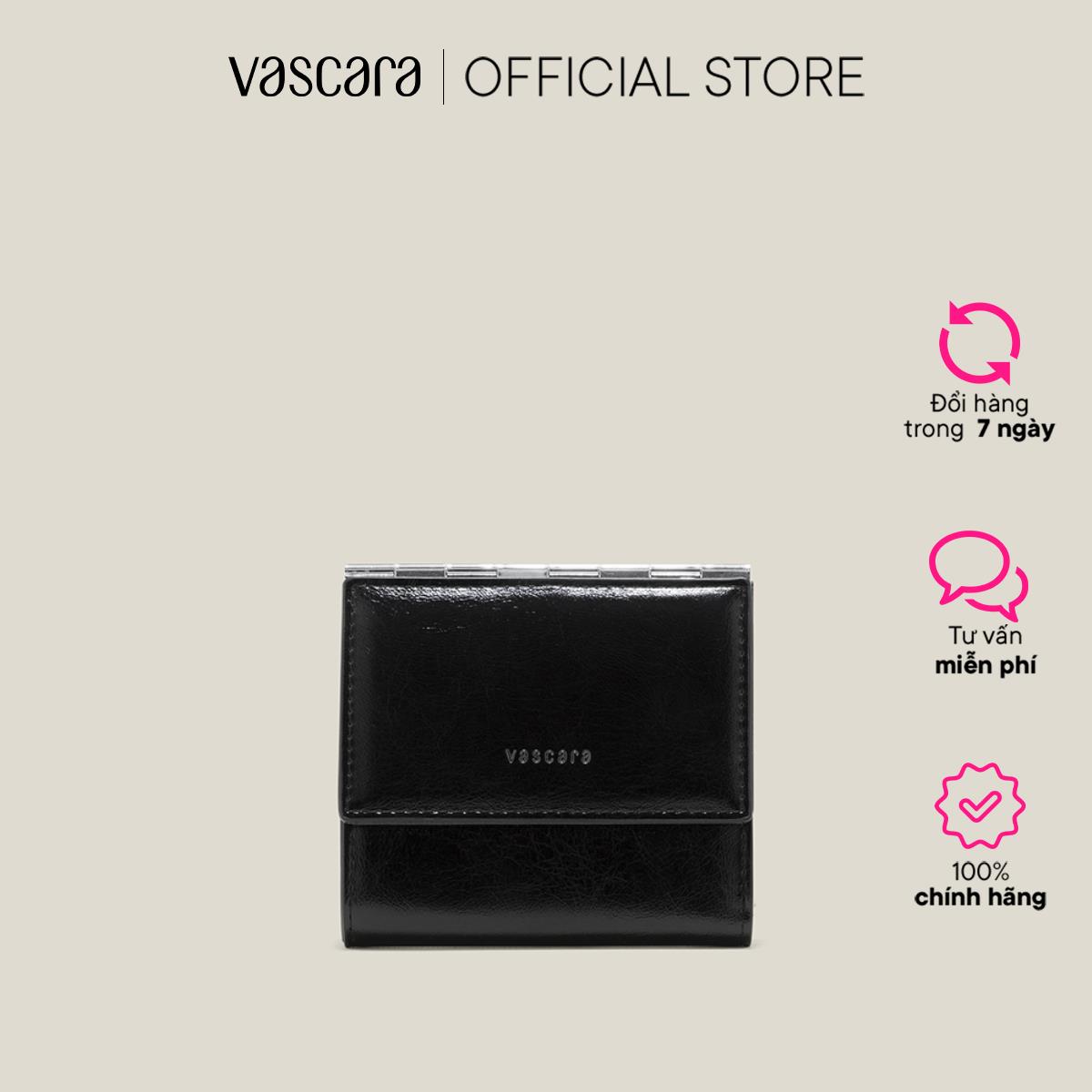 Vascara ví cầm tay mini nắp gập kim loại - wal 0275