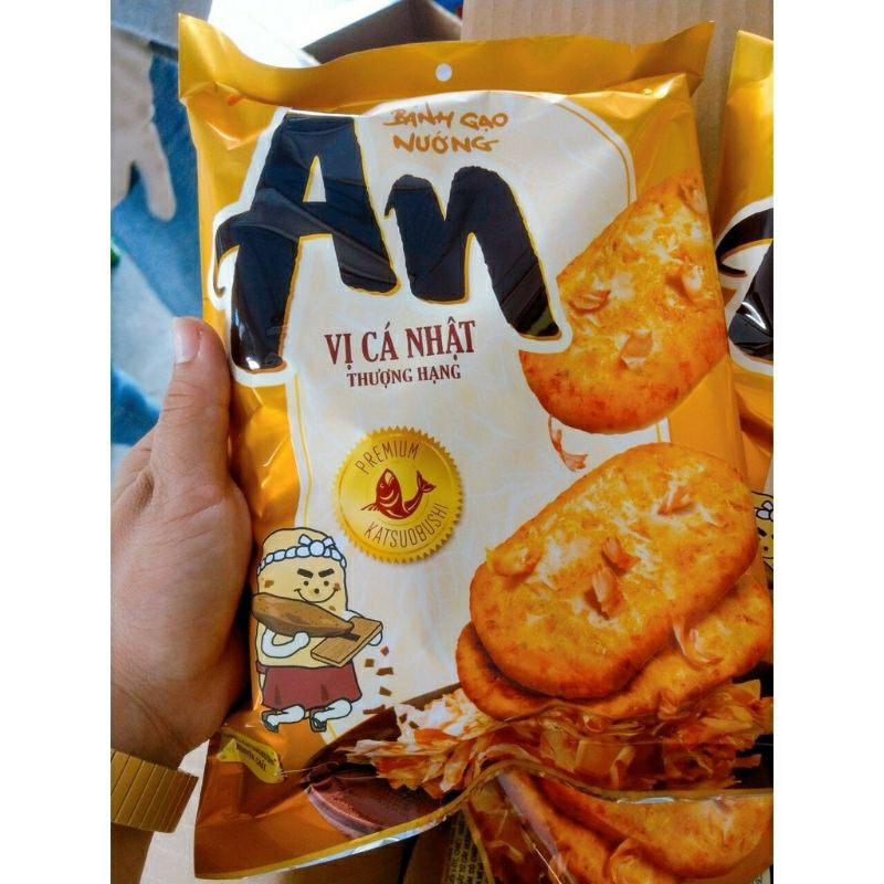 (Siêu Ngon) 1 thùng = 10 bịch Bánh Gạo An Vị  Cá Nhật 100.8gr