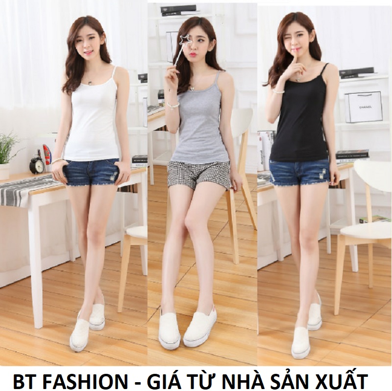 [HCM]Bộ 03 Áo Thun Nữ Hai Dây/ Ba Lỗ Thể Thao Ở Nhà Đi Ngủ - BT Fashion (AT02)